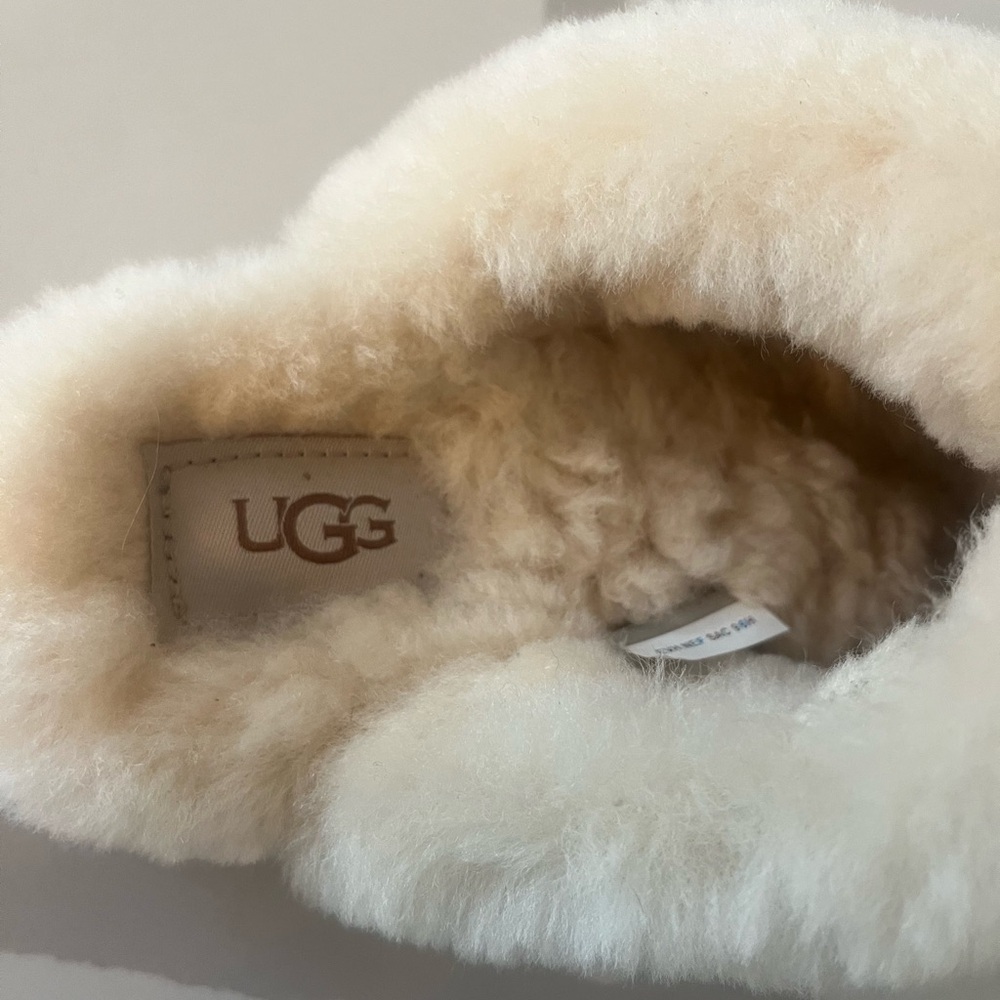 UGG DISQUETTE SLIDE CHESTNUT SHEARLING CUFF SANDALS US 7 - Picture 5 of 9